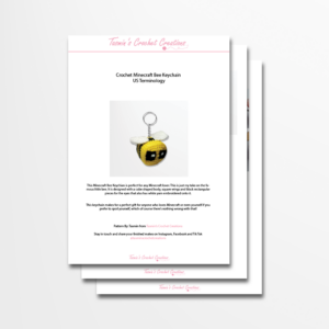 Crochet Minecraft Bee Keychain PDF Pattern