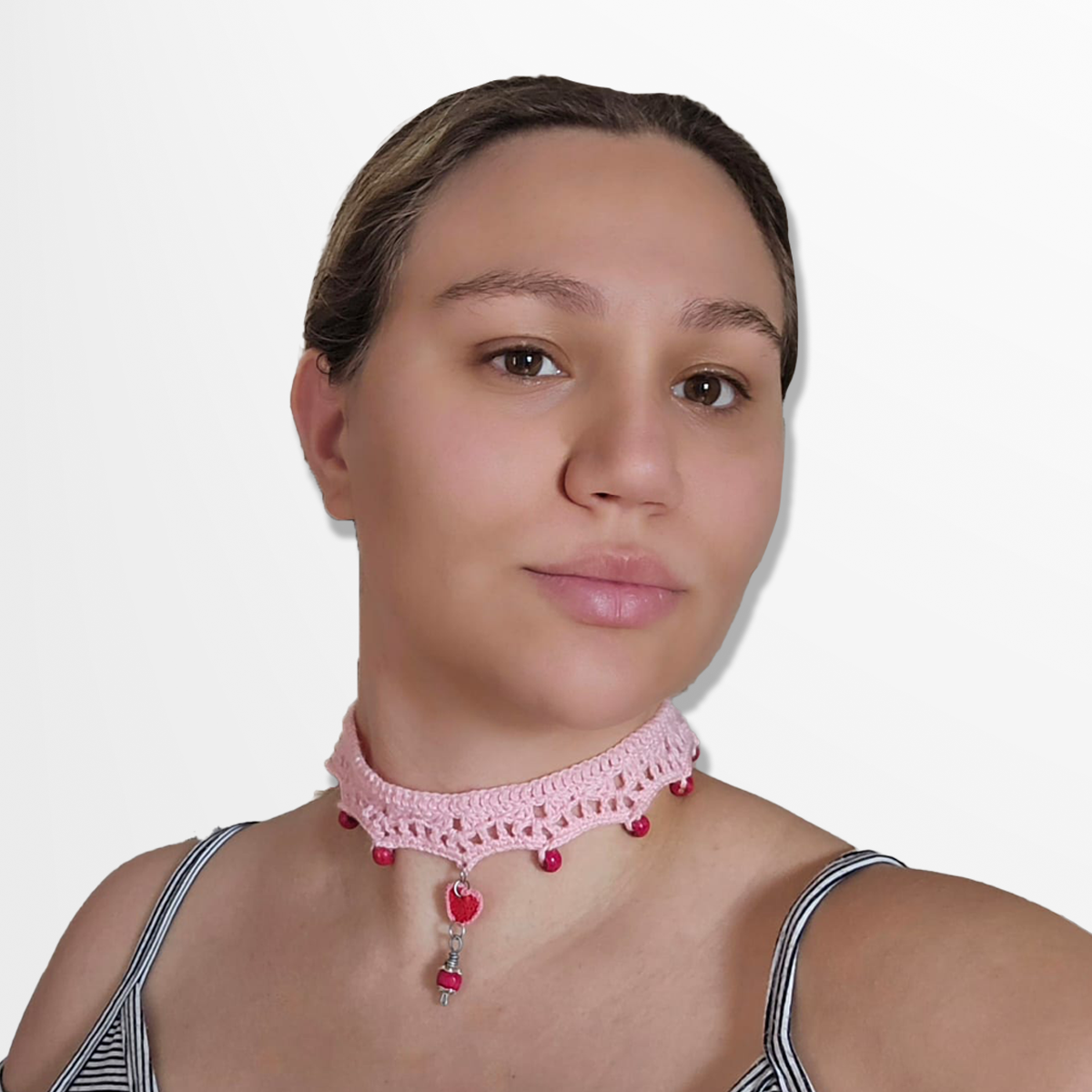 Heart Pendant Chocker Necklace