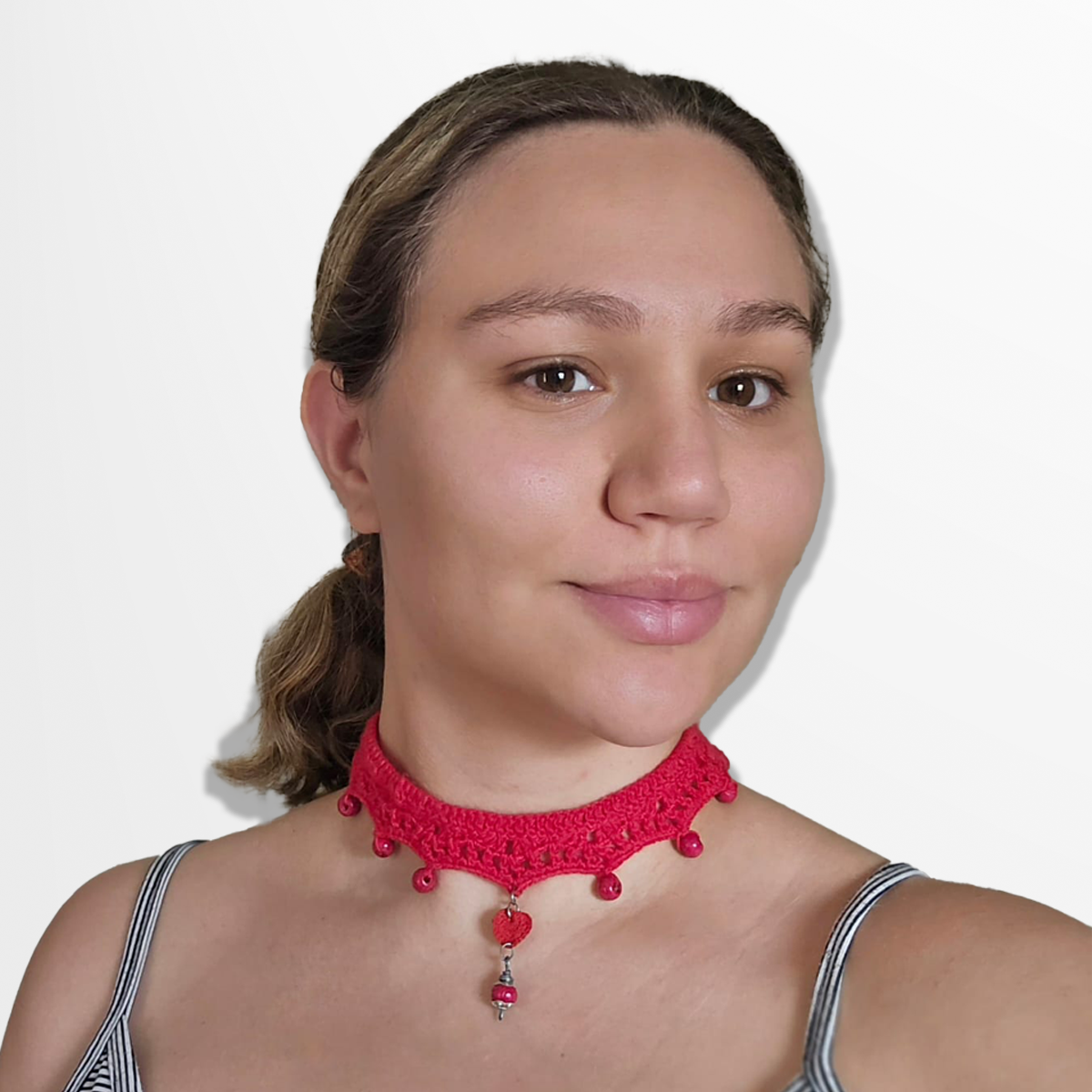 Heart Pendant Chocker Necklace - Image 5