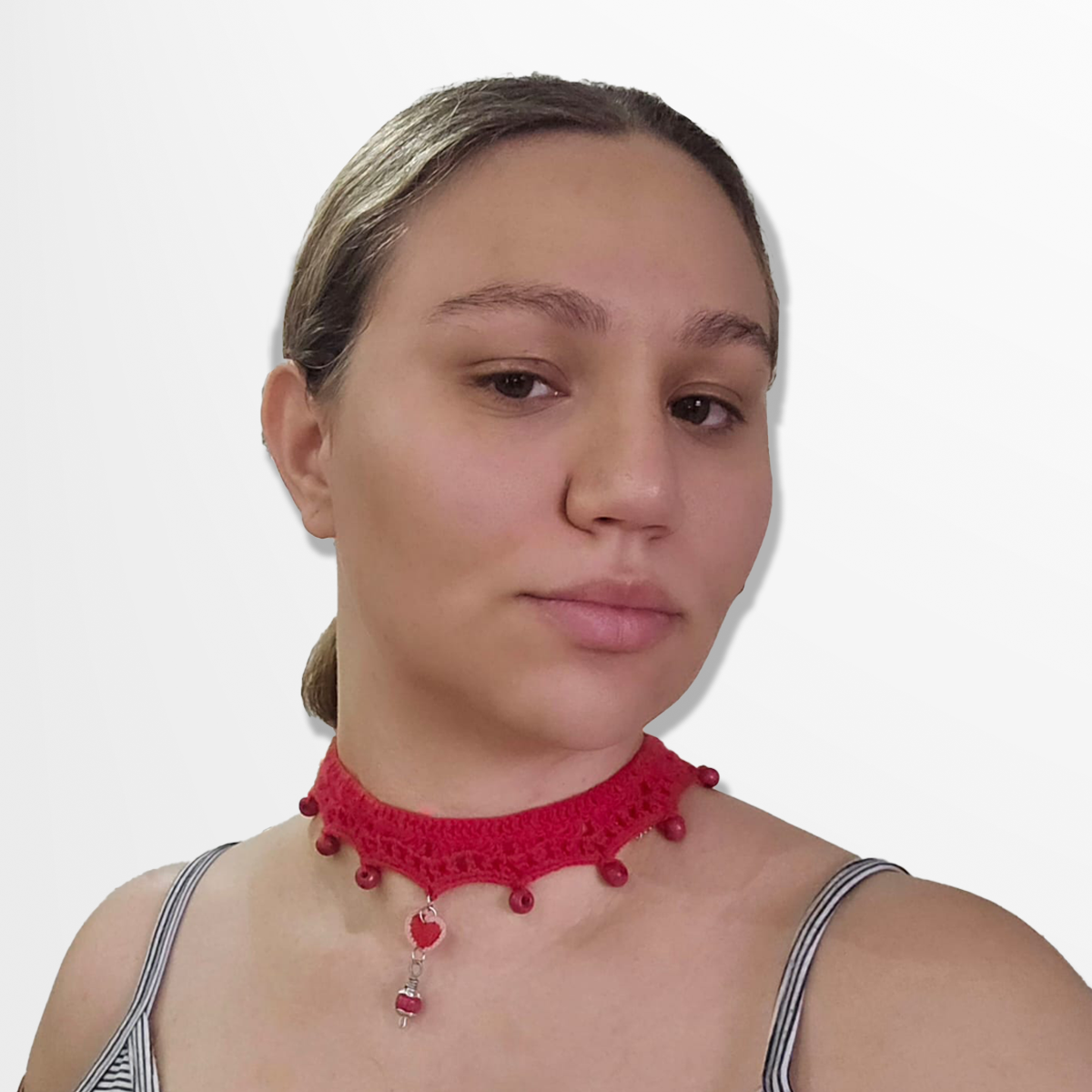 Heart Pendant Chocker Necklace - Image 4