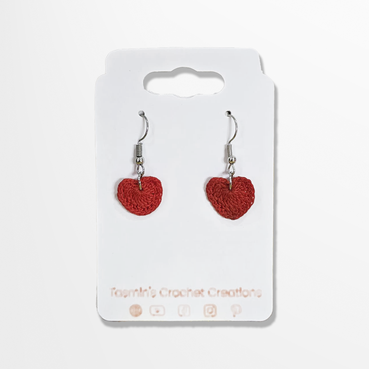Red Heart Earrings - Image 3