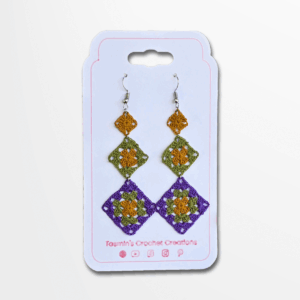 Autumn Mosaic Granny Square Earrings