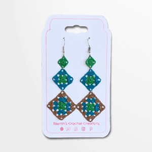 Forest Tide Granny Square Earrings