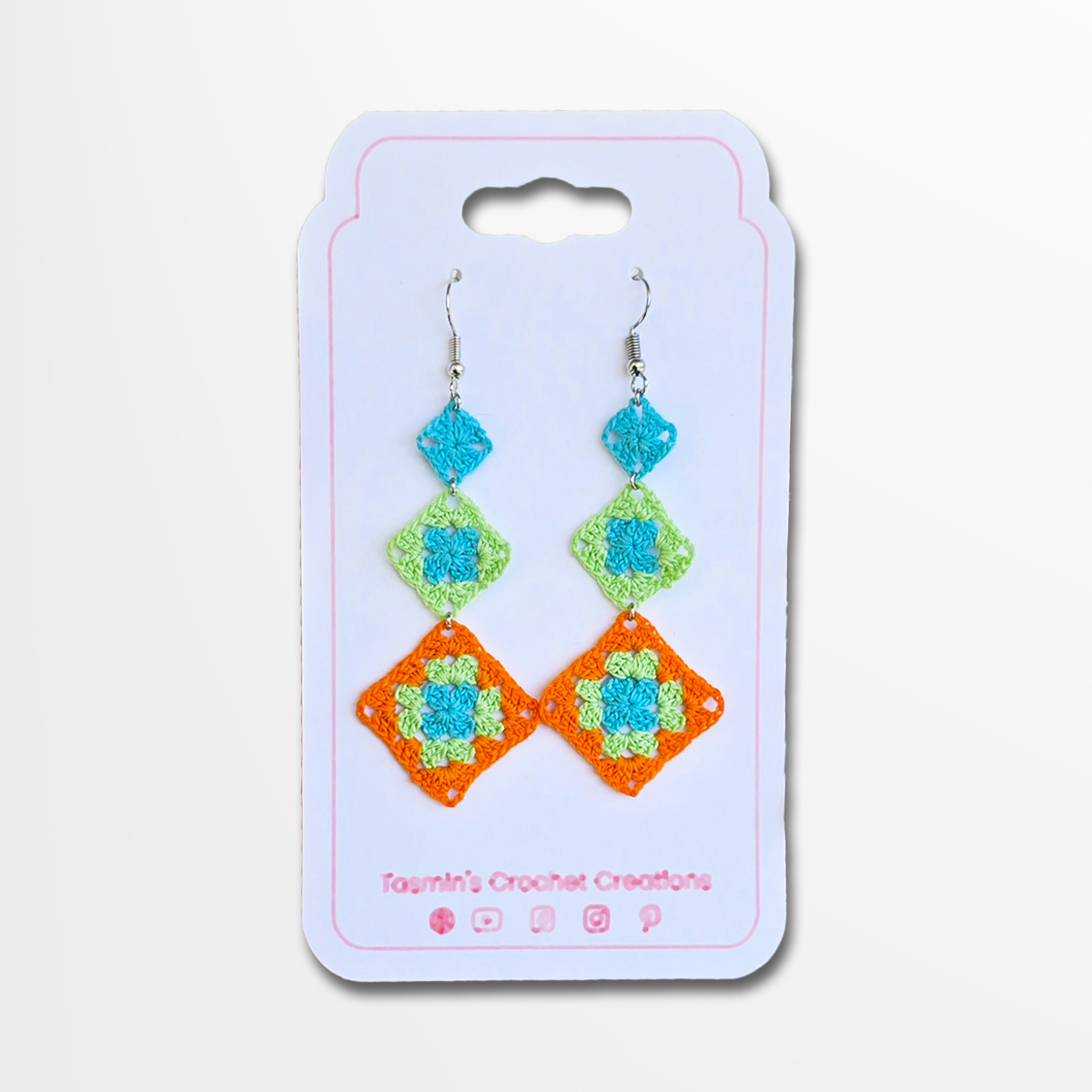 Island Spark Granny Square Earrings