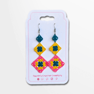 Sunrise Bloom Granny Square Earrings