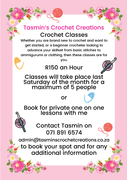 Crochet Classes Advert